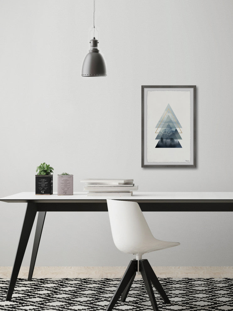 "Triangular Forest" Framed Painting Print, 16"x24"
