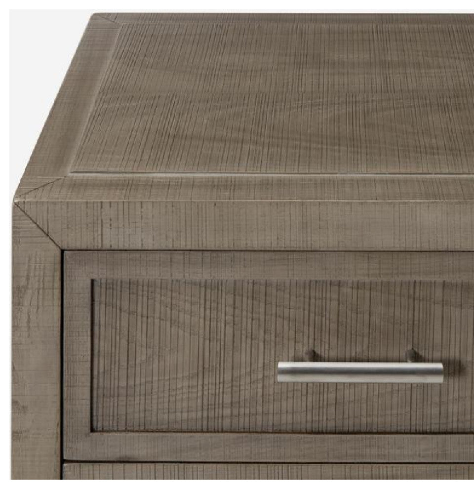 Gray Ash Wood Nightstand | Andrew Martin Raffles