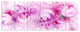 Pink White Fractal Glass Texture, Abstract Canvas Art Print, 70"x28", 6 Panels