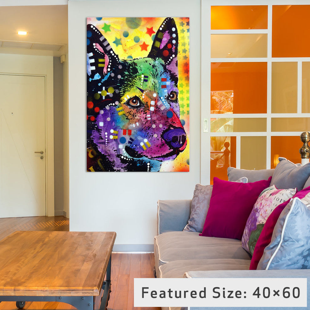 "Aus Cattle Dog Gallery" by Dean Russo, 26x18x1.5"