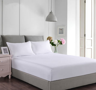 Lotus Home Microfiber Water and Stain Resistant Fitted Bed Protector Set, Full