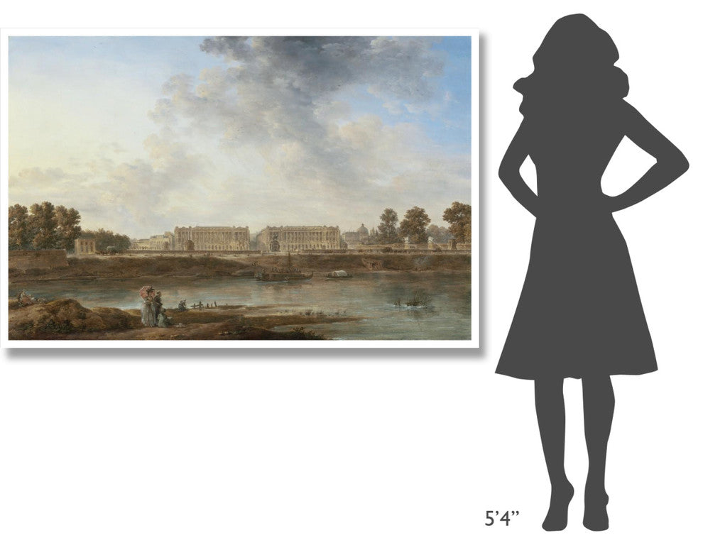 "A View of Place Louis XV" Print by Attributed to Alexandre-Jean Noel, 62"x42"