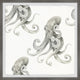 "Octopus Dreams" Framed Painting Print, 12x12
