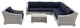 Outdoor Patio Wicker Rattan 7-Piece Sectional Sofa Furniture Set Light Navy