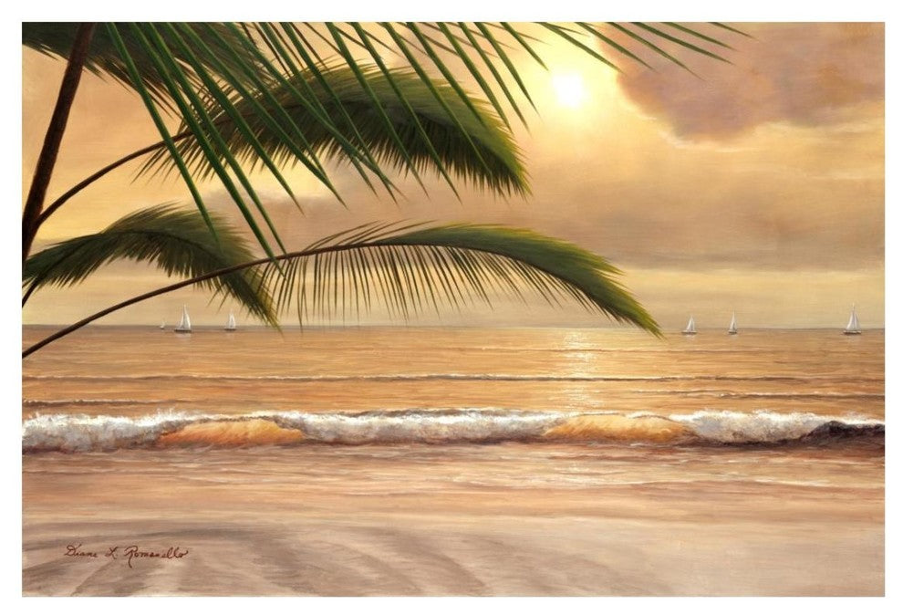 "Sunset Surf" Digital Paper Print by Diane Romanello, 26"x18"