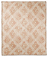 Orange Ikat 50 x 60 Coral Fleece Blanket