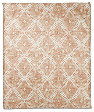 Orange Ikat 50 x 60 Coral Fleece Blanket