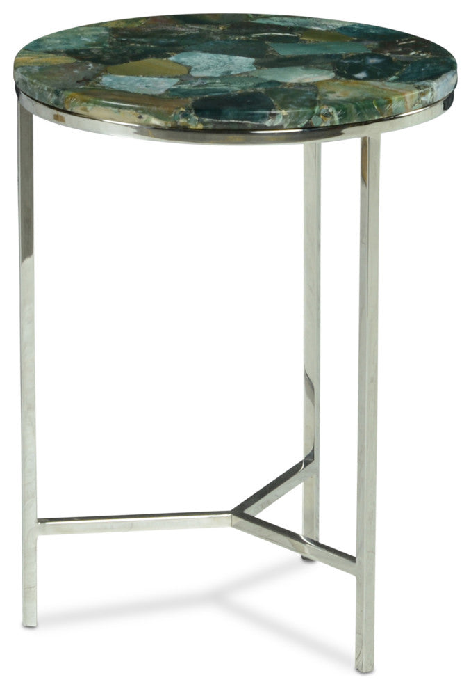 Foster Agate Top Round Chairside Table