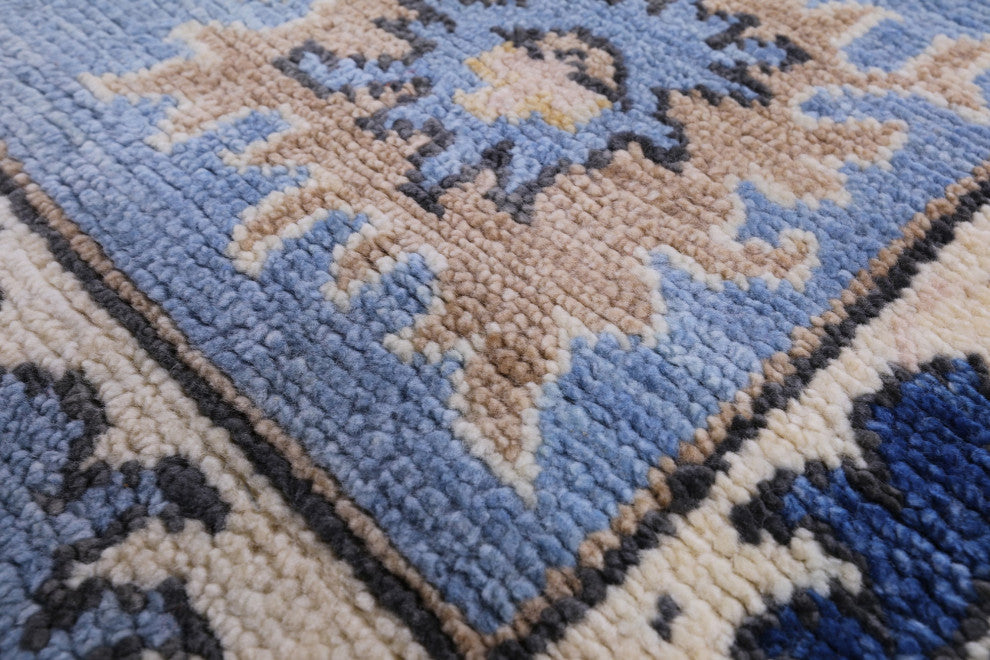 9' 1" X 12' 0" Handmade Wool Turkish Oushak Rug - Q13595