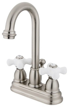 Kingston Brass 4" Centerset Bathroom Faucet, Brushed Nickel
