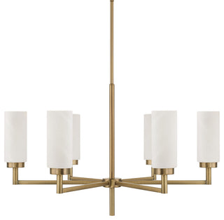 Capital Lighting 451761 Alyssa 6 Light 31"W Chandelier - Aged Brass