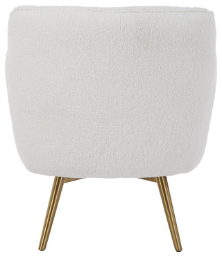 Uttermost Oasis White Swivel Chair