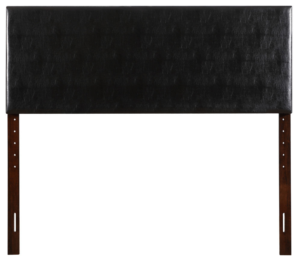 Novo Faux Leather Headboard, Black, Queen