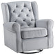 Swivel Chair With Button Tufted, Gray