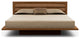 Moduluxe 29" Queen Bed With Upholstery, Saddle Cherry, Dark Brown Microsuede