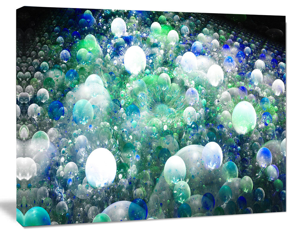 Colorful Molecules Fractal Design, Abstract Canvas Art Print, 20x12
