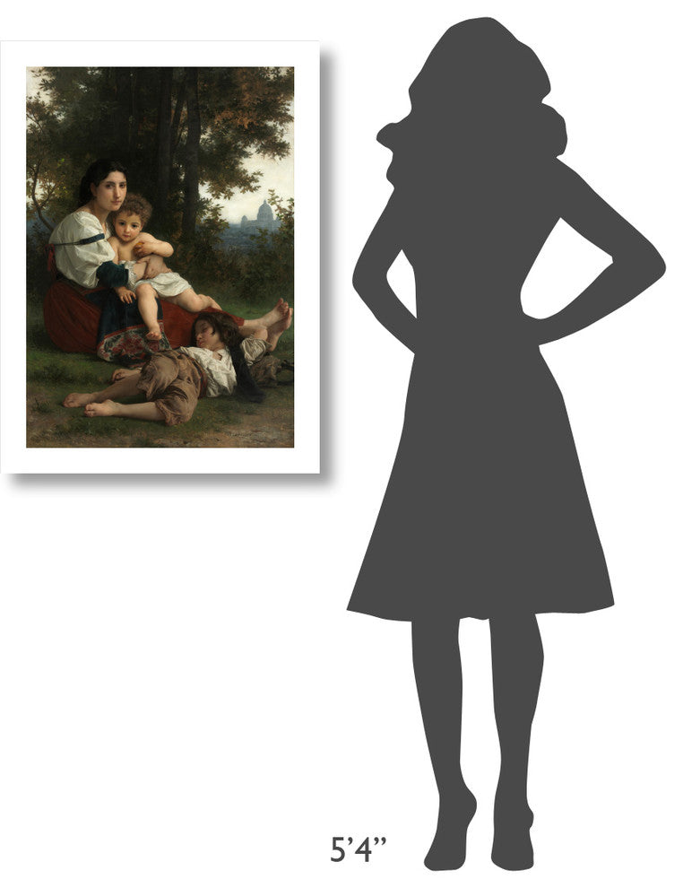 "Rest, 1879" Digital Paper Print by William-Adolphe Bouguereau, 23"x32"