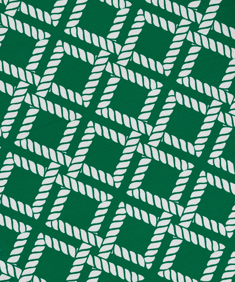 Rope Rigging, Geometric Print Napkin, Green, Set of 4