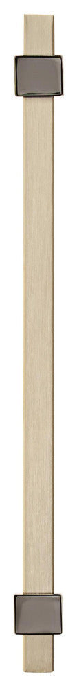 Mulino 5-1/16" Centers Silver Champagne/Black Nickel Pull