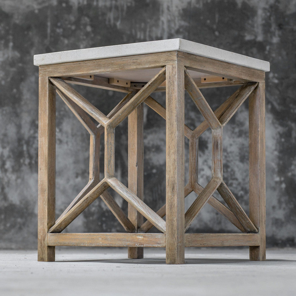 Uttermost 25886 Catali 22"L Java Wood End Table - Washed Natural