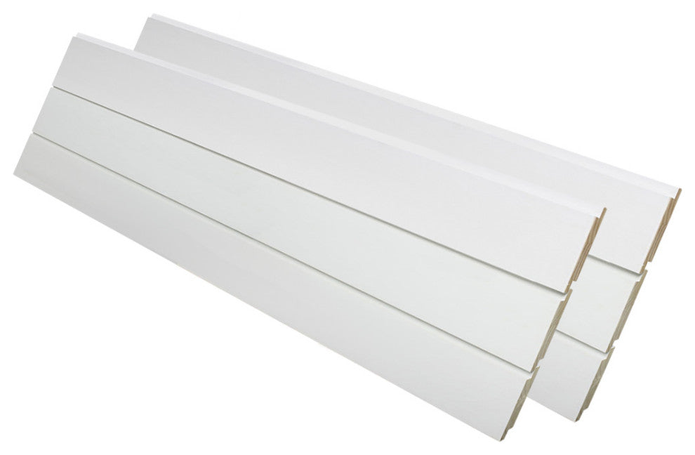 Nickel Gap Shiplap Wood Board White 9/16"x7.25"x7', 6-Piece Box