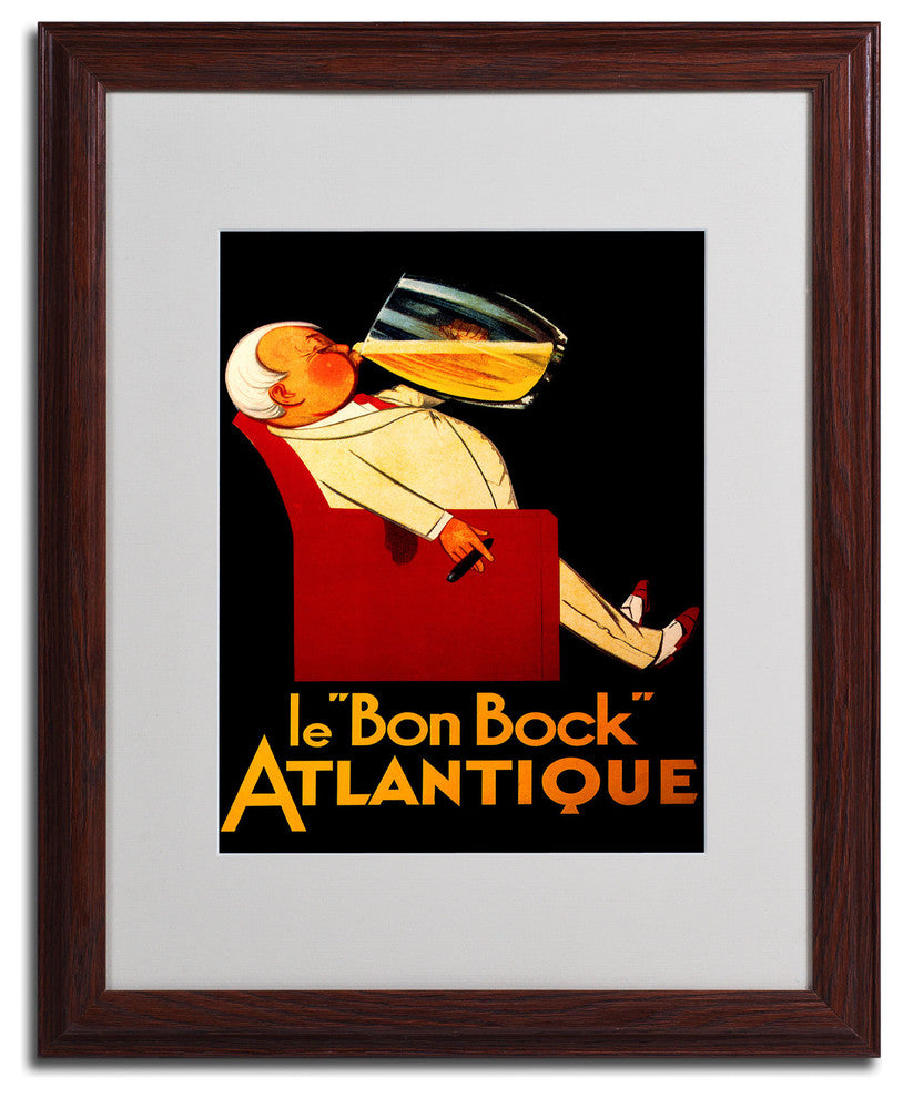 ''Bon Bock'' Matted Framed Canvas Art