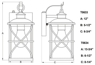 Vaxcel Lighting T0633ms 12" Tall Outdoor Wall Sconce - Black