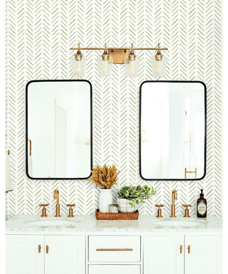 Painted Herringbone Wallpaper