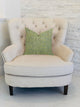 Mango Bliss Luxury Throw Pillow in Green and Yellow Tones, 20"x26" Standard