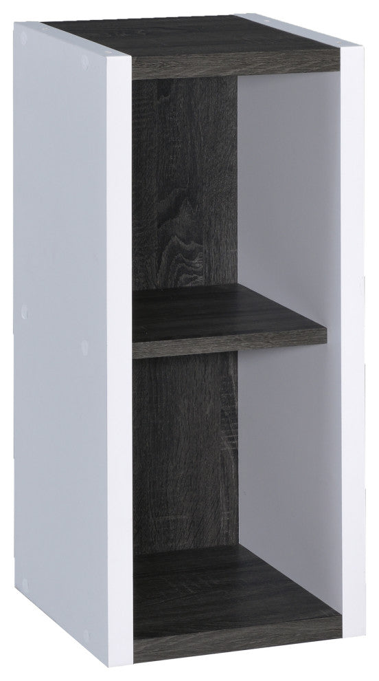 Rustic Modern Walnut and Black Table Desk With Outlet