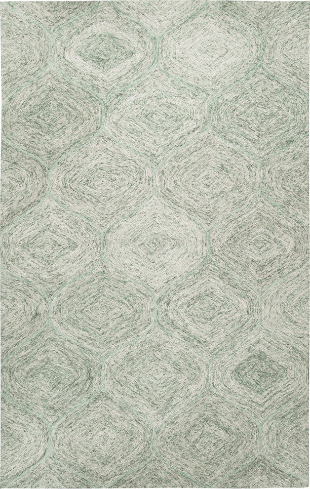 Rizzy Home Brindleton BR364A Green Trellis Area Rug, 3'x5'