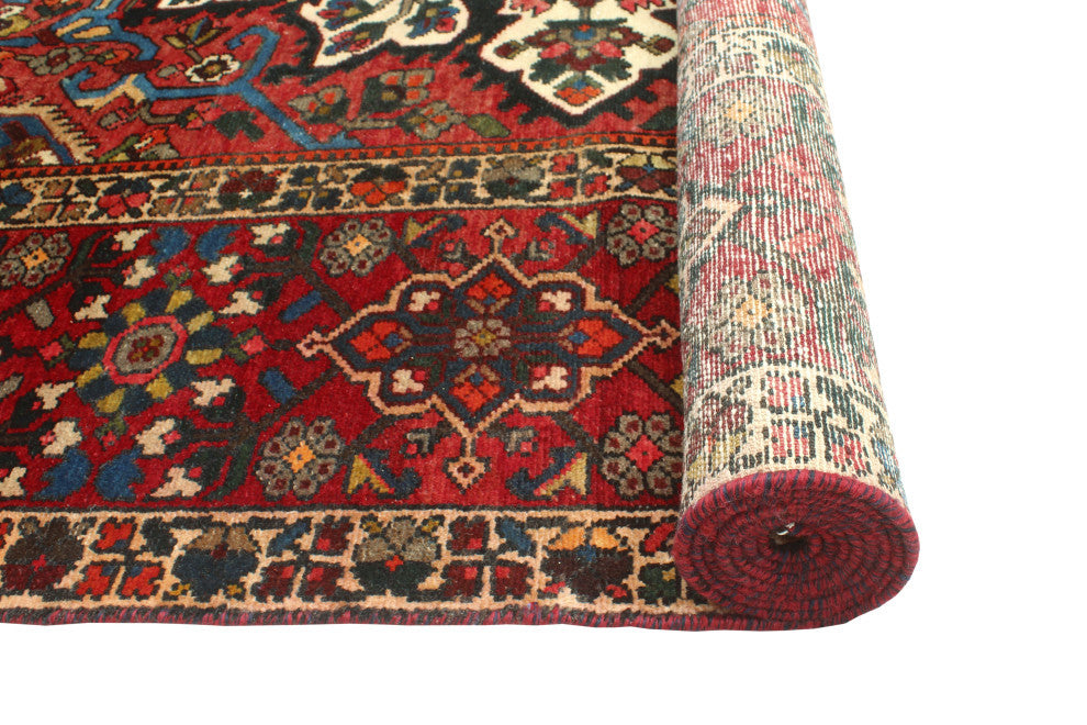 Fine Vintage Bakhtiari Cidem Red/Ivory Rug, 9'10 x 12'3