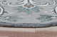 4??Round Gray and White Filigree Area Rug
