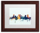 Michael Tompsett 'Fort Worth Texas Skyline Blue' Matted Framed Art, 11x14