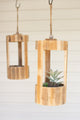 Kalalou Cgra1015 Tall Hanging Recycled Wood Planter