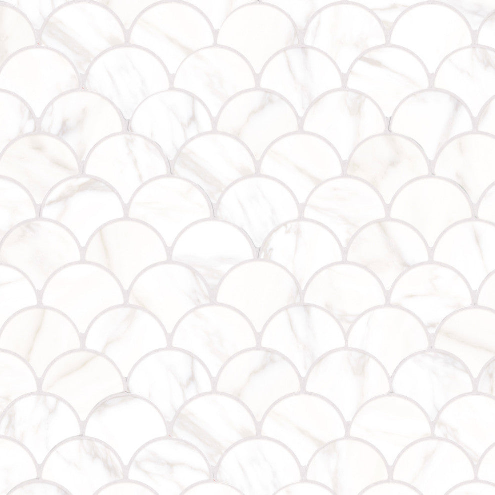 Scala Statuario Porcelain Floor and Wall Tile, Statuario