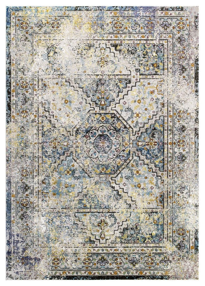 Success Jacinda Distressed Vintage Floral Persian Medallion 5x8 Area Rug