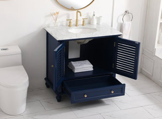 Otis 36" Single Bathroom Vanity, Blue