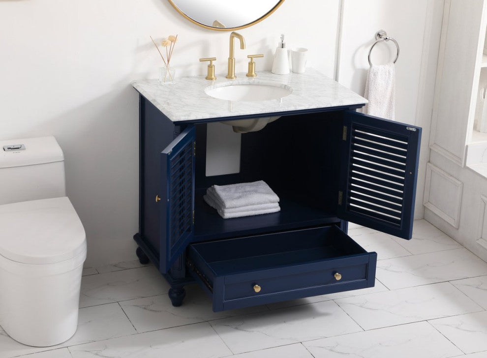 Otis 36" Single Bathroom Vanity, Blue