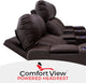 Seatcraft Julius Home Theater Seats, Leather, Brown, 4-Seats