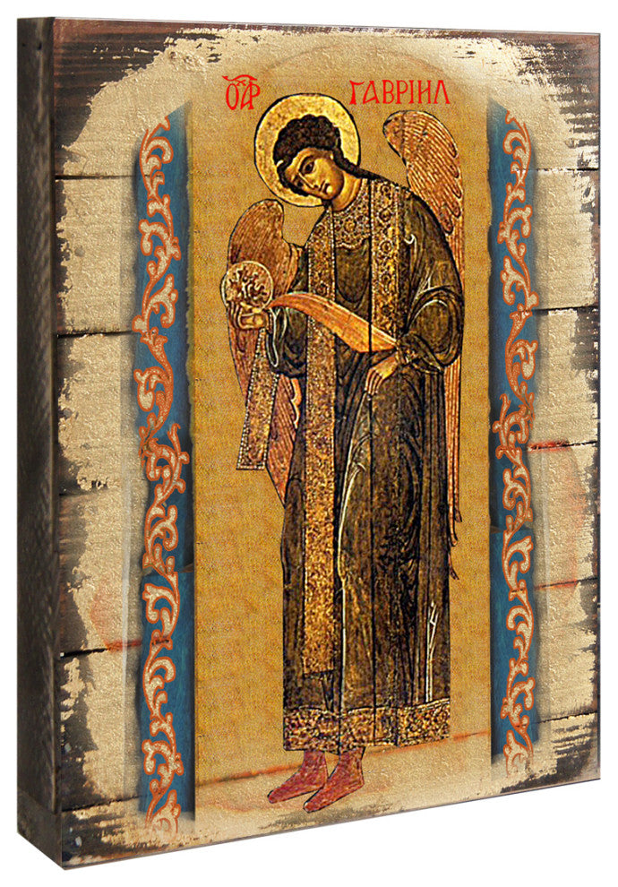 Icon Saint Gabriel The Archangel Icon Wooden, 16 Inch