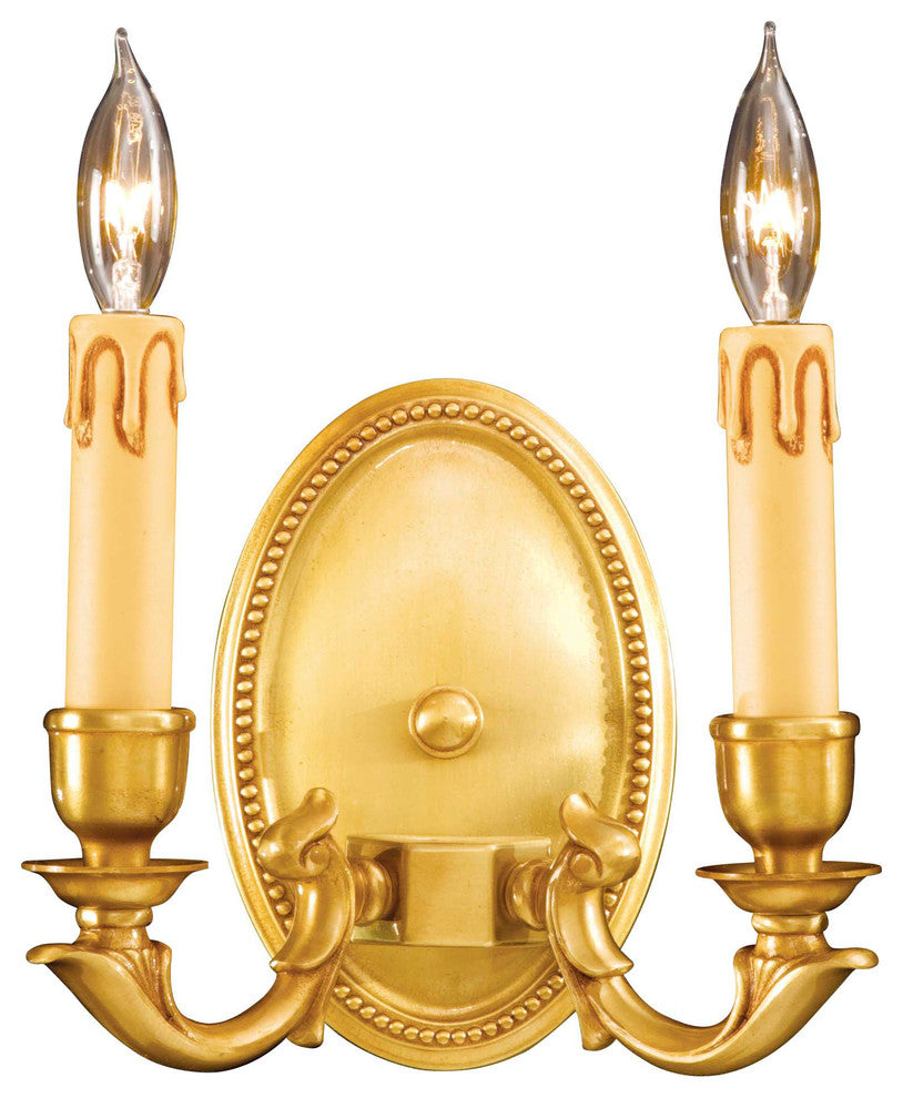 2-Light Wall Sconce, French Gold