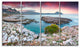 Nature Reserve Monte Cofano, Landscape Canvas Art Print, 48"x28", 4 Panels