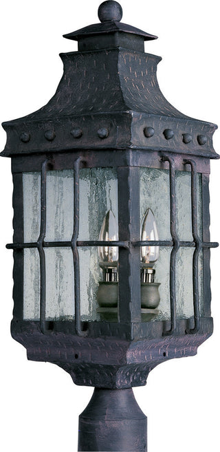 Maxim Nantucket 3-Light Outdoor Post Lantern Country Forge - 30080CDCF