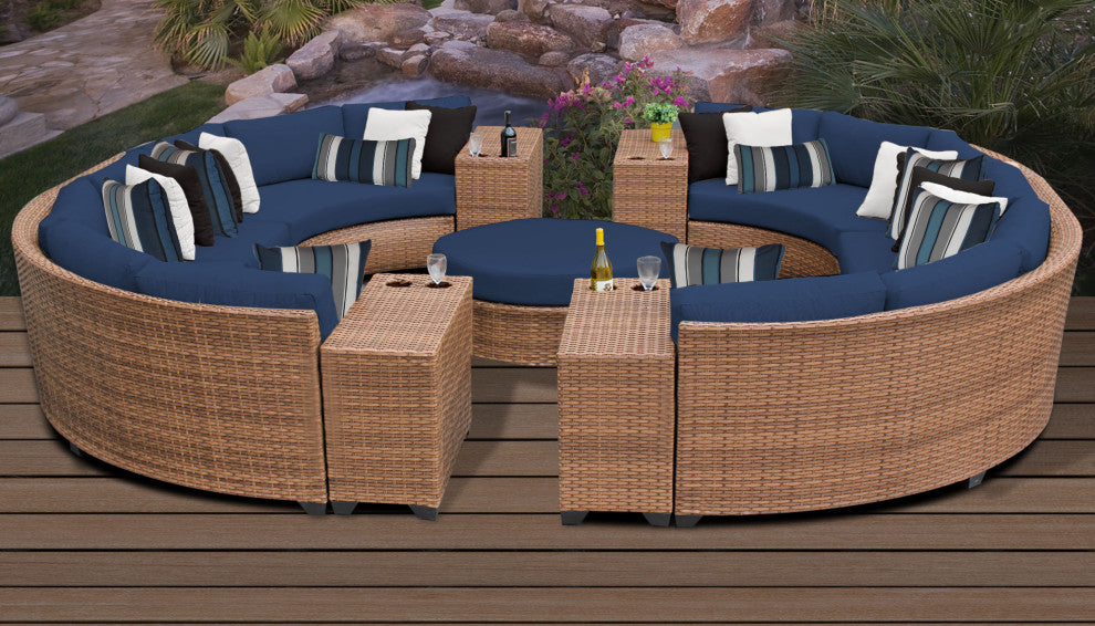 Laguna 11 Piece Outdoor Wicker Patio Furniture Set 11b