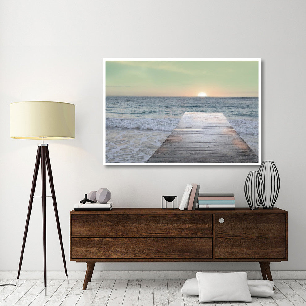 "Sunrise Dock" Digital Paper Print by Sue Schlabach, 62"x42"