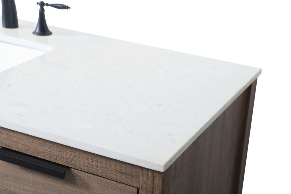 Louie 54" SIngle Bathroom Vanity, Natural Oak