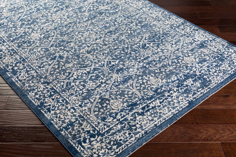 Surya Roma ROM-2301 7'10"x10' Rug, Navy/Denim/Cream