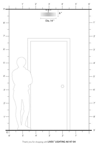 Elmhurst 4 Light Black Semi-Flush