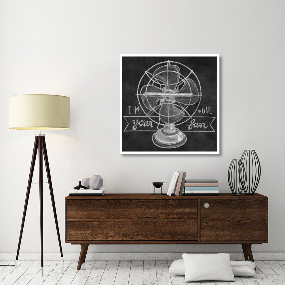 "Retro Fan Chalk" Digital Paper Print by Mary Urban, 42"x42"